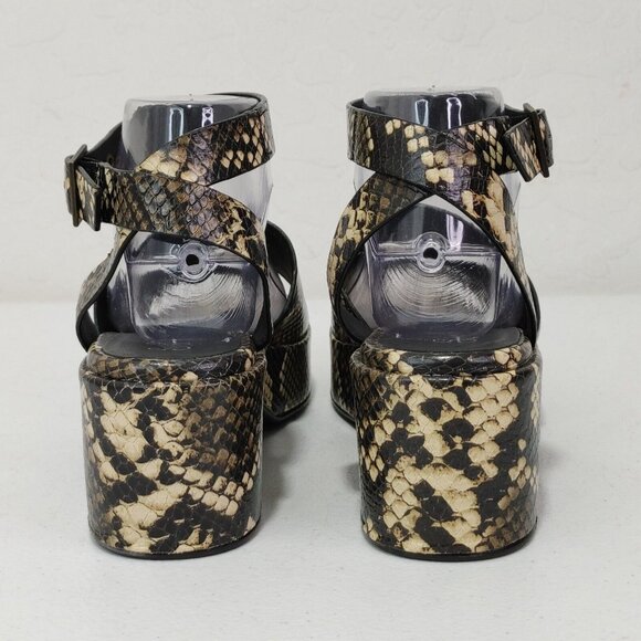 Seychelles Los Angeles Leather Platform Sandals Women's Size 8.5 (Snake … - Picture 8 of 12